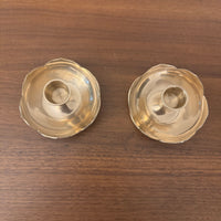 Vintage Brass Candlestick-Holder Set of 2
