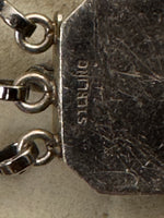 Crystal 3 Strand Necklace with Sterling Silver Open Box Clasp
