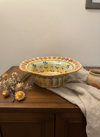 Vintage Handmade Italian Serving Bowl Fall Vibes
