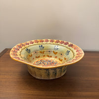 Vintage Handmade Italian Serving Bowl Fall Vibes