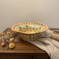 Vintage Handmade Italian Serving Bowl Fall Vibes
