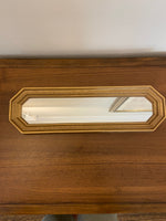 Vintage American Octagon Plastic Gold Frame Small Mirror
