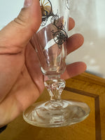 Vintage Libbey Glass Antique Cars Graphics Trimmed Set Of 5
