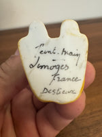 Porcelain Limoges France Cheetah Shaped Trinket Box
