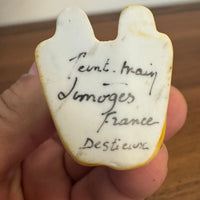 Porcelain Limoges France Cheetah Shaped Trinket Box