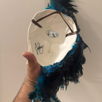 Vintage Art Deco Bohemian Style Ceramic Mask Wall Decor