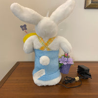 Vintage Avon Fiber Optic  Light Up Bunny Rabbit Easter Welcome Spring Decor