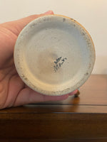 Handmade Studio Pottery Mug – Blue Glaze Southwest Botanical Design
