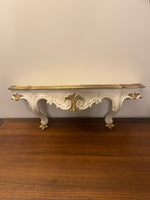 Vintage Off-white Gold Florentine French Baroque Style Wall Shelf Plastic
