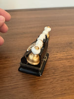 Vintage Porcelain Trinket Box Telephone Shaped
