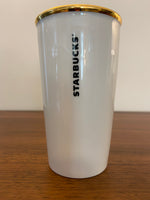 Starbucks Mermaid-Princess Embossed Porcelain Travel Mug Tumbler 10oz
