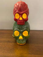 Dragon Fruit Cantaloupe Skulls Halloween Decor
