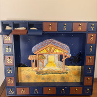 Kurt Adler Wooden Nativity Advent Calendar 25 Pieces