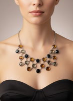 Liz Clayborn Rhinestones Statement Necklace

