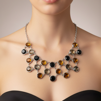 Liz Clayborn Rhinestones Statement Necklace