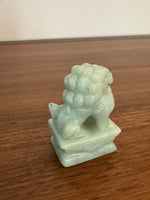 Vintage Hand Carved Green Jade Jadeite Foo Lion Foo Dog Figure
