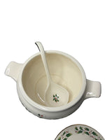 Vintage Royal Soup Tureen Lid with Ladle Holly & Berry
