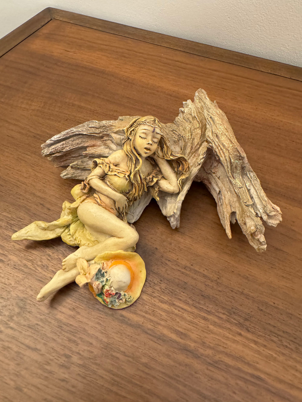 Vintage J Destefano Resin Figurine Sleep Girl Elf