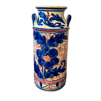 Vintage Majolica Pottery Floor Vase Umbrella Stand Made In Spain
