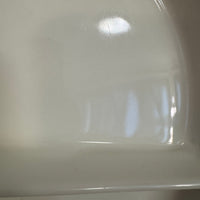 Pyrex Orange-Caramel-White Oval Glass Double-Divided Casserole Dish 1qt