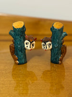 Vintage Japanese Ceramic Salt and Pepper Shaker Set
