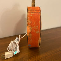 Lighted Wooden Halloween Decor Jack-O'-Lantern