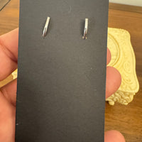 Monet Silver-tone Crystal Earrings