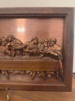 Vintage Coppercraft Guild The Last Supper Framed Plastic-Copper Art

