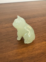 Vintage Jade Cat Kitten Figurine
