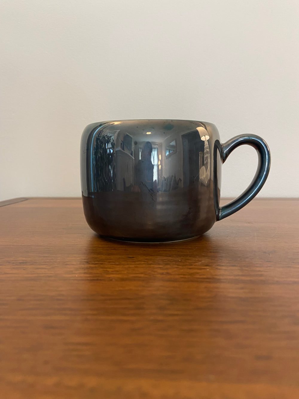 Green Cupric Metallic Glazed Ceramic Mug Cup