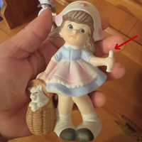 Vintage Handpainted Bisque Ceramic-Porcelain Nurse Figurines
