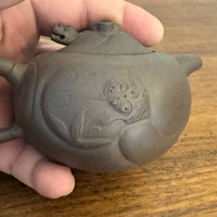 Vintage Ceramic Yixing Red Zisha Clay Moving Dragon Head and Tongue Teapot