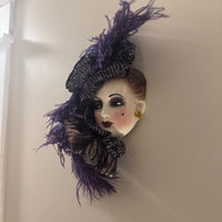 Vintage Ceramic Face Mask Wall Decor