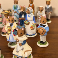 Vintage Franklin Mint Porcelain Mice Knick-Knack Set 20
