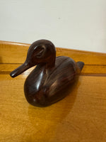 Vintage Hand-carved Wooden Duck Figure
