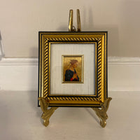 Vintage Italian 23kt Gold Leaf Miniature Reproduction of Master Piece Madonna