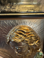 Vintage Italian Sterling Silver Arg 925 3D Framed Holy Family Mary Joseph Jesus
