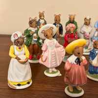 Vintage Franklin Mint Porcelain Mice Knick-Knack Set 20
