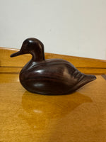 Vintage Hand-carved Wooden Duck Figure
