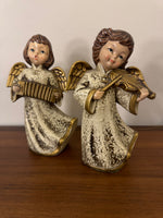 Vintage Papier-Mache Angel Figurine Set of 2 Japan
