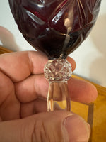 Vintage Ruby Crystal D'Arques-Durand Wine Goblets Set of 6
