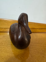 Vintage Hand-carved Wooden Duck Figure
