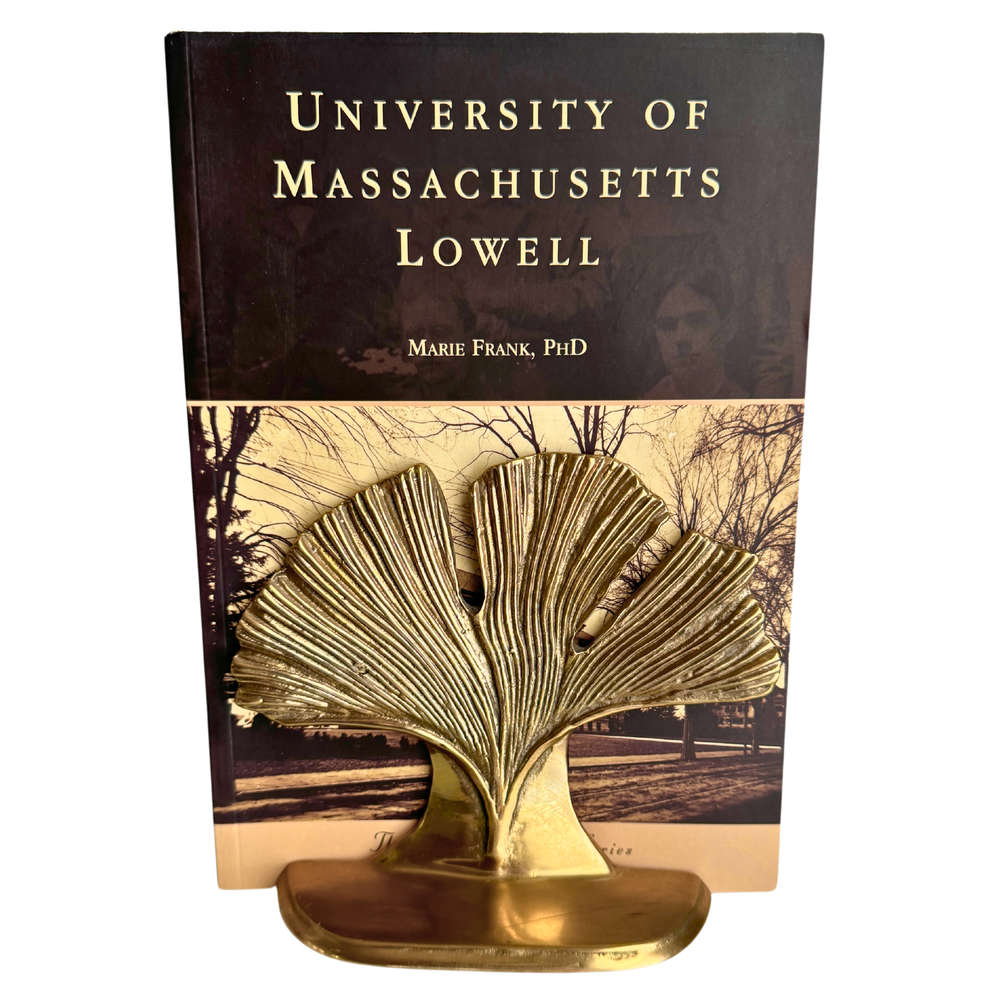 Solid Brass Gingko Leaf Bookend Set of 2