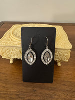 Monet Silver-tone Crystal Earrings
