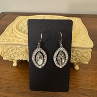 Monet Silver-tone Crystal Earrings