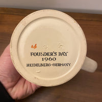 Founder's Day 1960 Stoneware Stein Heidelberg-Germany