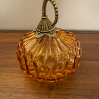 Martha Stewart Hand Blown Glass Pumpkin Halloween Fall Decor