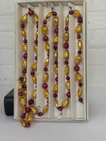 Vintage Blown Glass Christmas Tree Garland – Made in Czech Republic 6 ft
