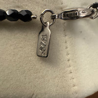 1928 Brand Black Glass Rhinestone Pendant Necklace Jewelry