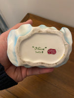 Vintage LEFTON "Olive" Lady with Vegetables Planter Vase Figurine
